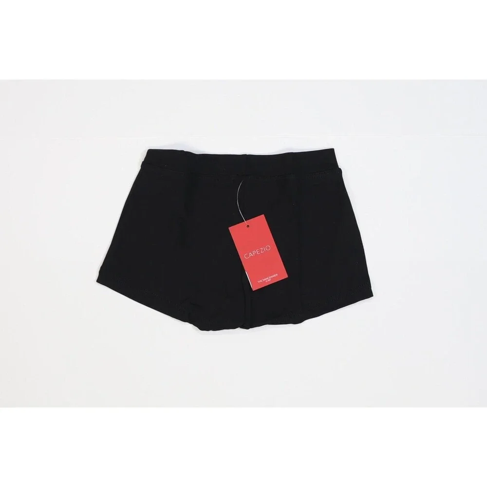 Capezio Shorts Womens XS Black Boycut Low Rise TB113 Dancewear Stretch Athletic - Picture 5 of 12